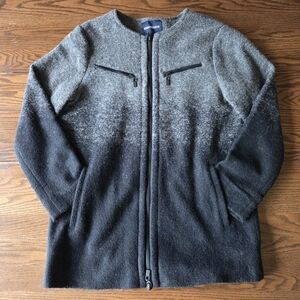 Eighteen68 Wool Blend Heavy Jacket Women's Sm Lined Grey Black Gradient EUC
